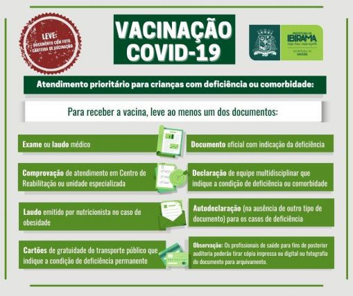 Ibirama inicia vacinação contra Covid-19 para crianças entre cinco e 11 anos